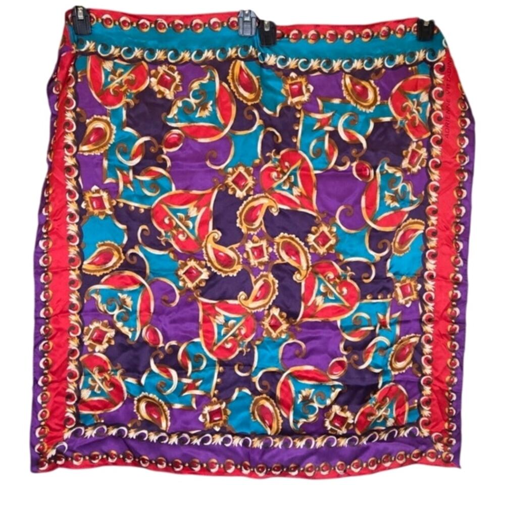 30 x 30 Square Washable Silky Scarf Incredible Color